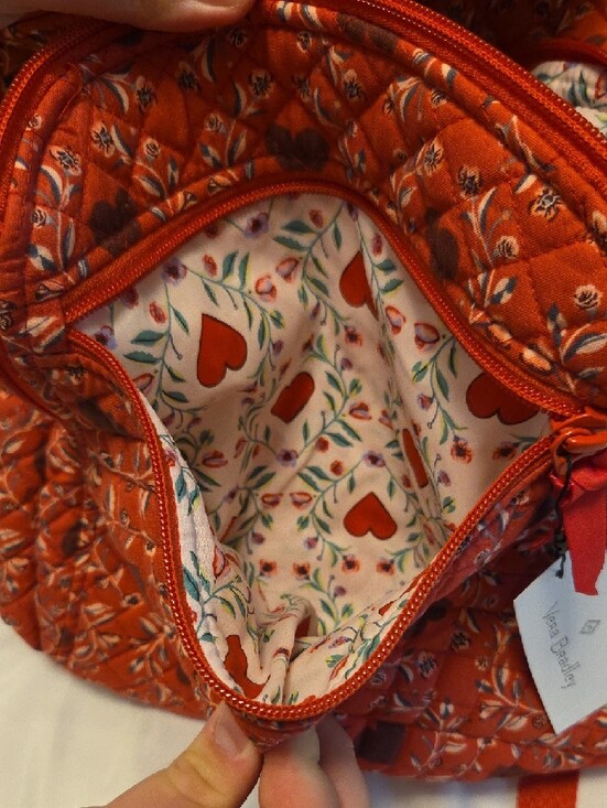 Vera Bradley Quilted Heart & Floral Backpack in Rust Orange main image 4